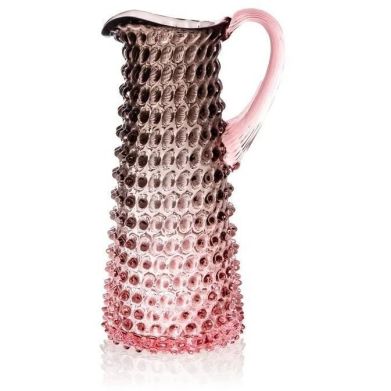 Графін Dusk Hobnail 1л, рожево-темний KLIMCHI 16185/1000-7243/27