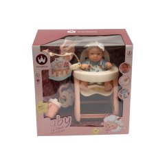 Игрушечный стульчик для кормления с куклой W6916A