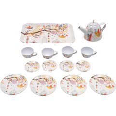 Игровой металлический чайный сервиз в сундуке 555-CH003.
