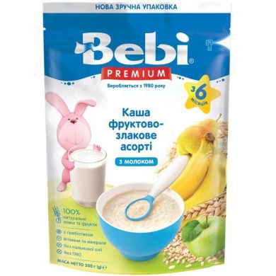 Каша молочна Bebi Фруктово-злакова ассорті з 6 місяців 200 г 8606019654313