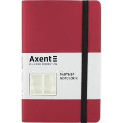 Книга записна Axent Partner Soft, 96 аркушів, клітинка, червона 8206-05-A