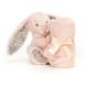 Комфортер Застенчивый цветочный зайчик 34*34 см Jellycat (Джелликэт) Little BBL4BLU, Розовый