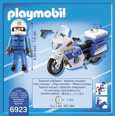 Конструктор Playmobil City Action Полицейский мотоцикл 6923