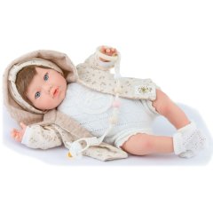 Кукла Marina & Pau REBORN ALINA в костюме с цветочками, 45 см 3001