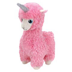 Мягкая игрушка TY Beanie Babies Розовая лама-единорог Lana 36282