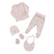 Набір для новонародженого Bebetto 0-3м/62см рожевий 5 предметів Z 651