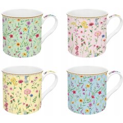 Набір із 4 чашок 300 мл із тонкого фарфору MEADOW FLOWERS POZZI MILANO M004R0179MFLO
