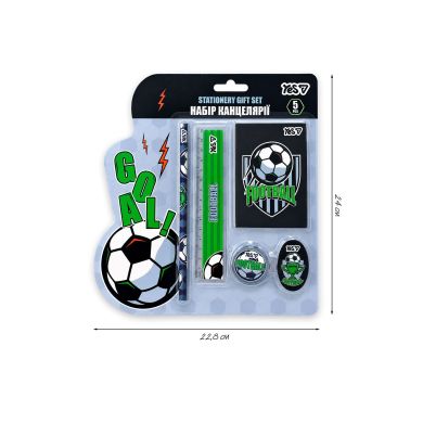 Набір канцелярії Yes Football, 5 предметів 450279