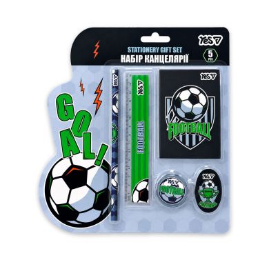 Набір канцелярії Yes Football, 5 предметів 450279