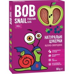 Натуральні цукерки Bob Snail Яблучно-Cмородинові 60 г 4820219345435