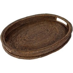 Овальный плетеный поднос BOTANIO 45&times;35&times;5 см, коричневый La Porcellana Bianca U10225134A87