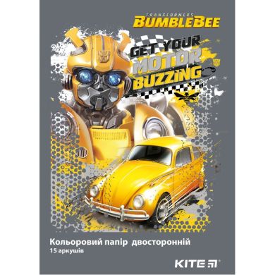 Папір кольоровий двосторонній Kite Transformers BumbleBee Movie TF19-250
