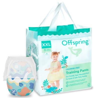 Підгузки-трусики Offspring розмір XXL, 15-23 кг, 24 шт, Підводний світ DP-OI-FAP-XXL24P-AQT 9355465009077, XXL