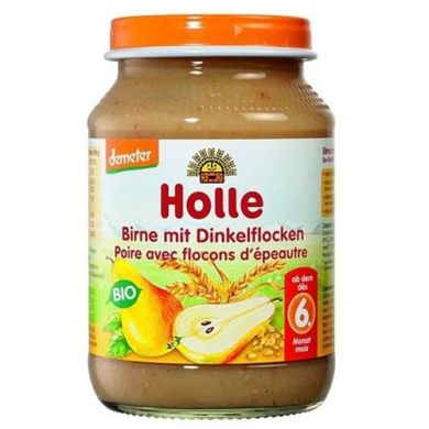 Пюре Holle органическое Груша со спельтовыми хлопьями с 6 месяцев 190 г 32838 7640104957959