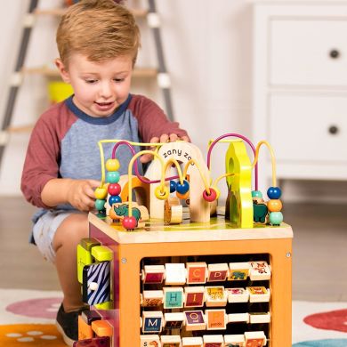 Развивающая деревянная игрушка Battat Зоо-Куб BX1004X, Разноцветный