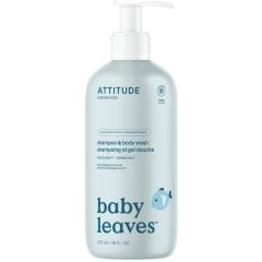 Шампунь и гель для душа детский 2-в-1 Спокойной ночи 473мл Super leaves, Attitude 626232166132