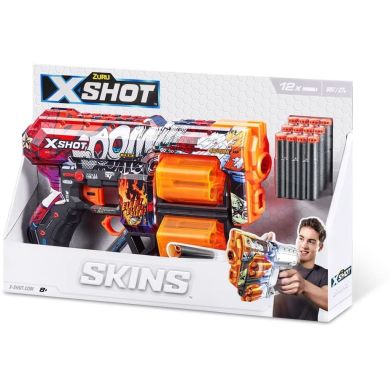 Быстрострельный бластер X-SHOT Skins Dread Boom (12 патронов), 36517A