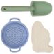Силиконовый пляжный набор с ведром, лопатой, ситом и 1 формой Surfer Swim Essentials 2025SE772