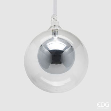 Стеклянный шар EDG двойной, серебро D12 683308,02