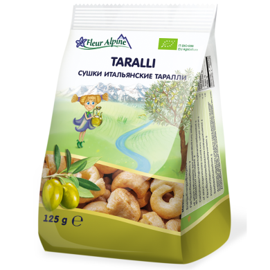 Сушки для детей Fleur Alpine Organic на оливковом масле Таралли 125 г 8000832705038