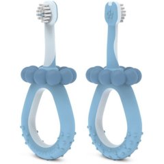 Детская зубная щетка с массажером от 0 до 2 лет, STAGE 1, синяя Suavinex 403012