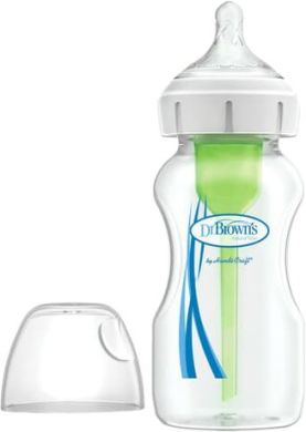 Антиколиковая бутылочка для кормления с широким горлышком Dr. Brown's Options+ 270 мл WB91600-ESX, Белый