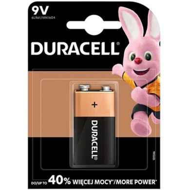 Батарейка алкалиновая DURACELL Basic 9V 6LR61 1 шт 5000394077225
