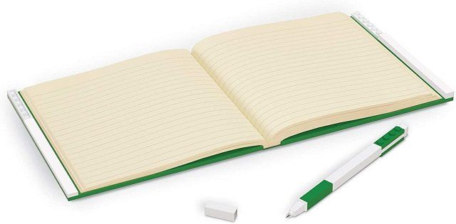 Блокнот с ручкой LEGO Stationery Deluxe зеленый 4003064-52443