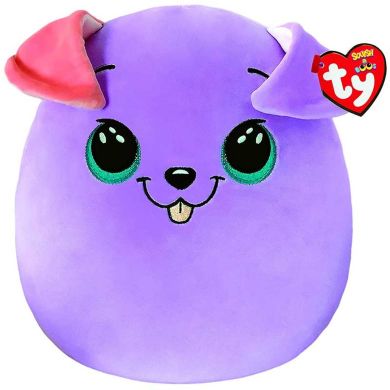 Детская игрушка мягконабивная подушка Фиолетовый пес BITSY 20 см TY 39225