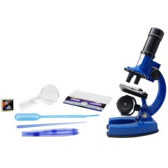 Дитячий мікроскоп Eastcolight зі 100-200 або 450-кратним збільшенням з аксесуарами, синій Eastcolight ES21371
