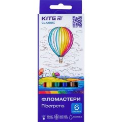 Фломастеры, набор 6 шт. Kite K-446