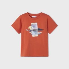 Футболка для мальчика короткий рукав 5C, р.122 Красный Mayoral 3003