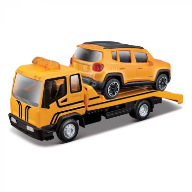 Игровой набор Bburago Эвакуатор и Jeep Renegade 1:43 18-31417