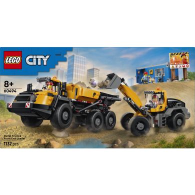 Конструктор Самосвал и фронтальный ковшовой погрузчик Lego City 60494