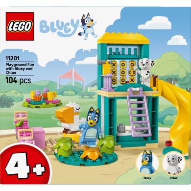 Конструктор Веселье из Блуи и Хлоей на игровой площадке LEGO Bluey 11201