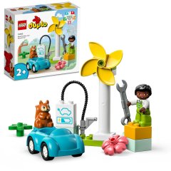 Конструктор LEGO Ветровая турбина и электромобиль DUPLO Town 10985