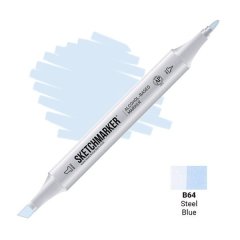 Маркер Sketchmarker 2 пера: тонкое и долото Steel Blue SM-B064