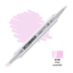 Маркер спиртовой двухсторонний Sketchmarker V104 Pink Lavender Розовая лаванда SM-V104
