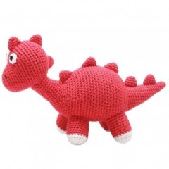 М'яка іграшка natureZOO Динозаврик червоний 20 см 10080, Червоний