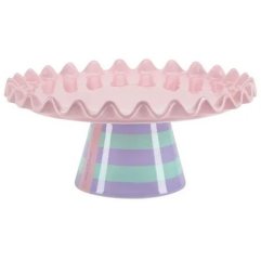 Подставка для торта розовая на ножке лаванд/мята, Ø30см, MISS ETOIL 4977572
