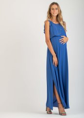 Платье для беременных Attesa Attesa L Синий 0879.39068.133