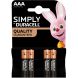 Батарейки алкалиновые Duracell Simply AAA 1.5V LR03/MN2400 4 шт 5000394027947