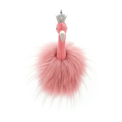 Брелок-м'яка іграшка JellyCat Fancy Flamingo Bag Charm FA4FBC