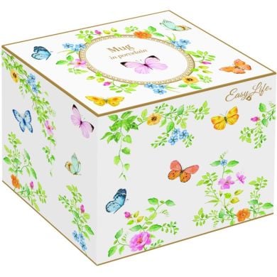 Чашка 350 мл из фарфора в коробке DANCING BUTTERFLIES POZZI MILANO 3123DANB