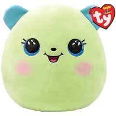 Детская игрушка мягконабивная подушка Зеленый мишка CLOVER 20 см TY 39227