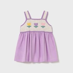 Детское комбинированное платье Mayoral 80 Лиловый 1931