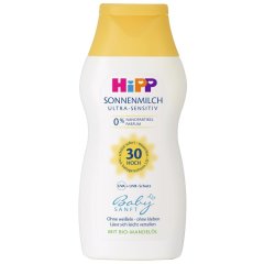 Дитяче сонцезахисне молочко HIPP Babysanft SPF 30, 200 мл 9642-F 4062300184435