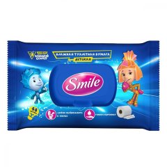 Дитячий вологий туалетний папір Smile Фіксики, 44шт з клапаном 42100210 4823071633405