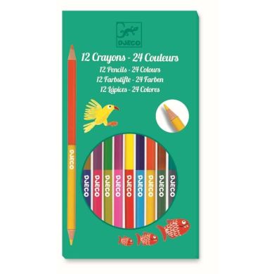 Двосторонні олівці 24 кольори Djeco DJ09758