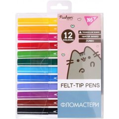 Фломастеры Yes 12 цветов Jumbo Pusheen 650589